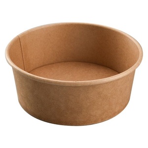 Kraft Biodegradable Custom Packaging Disposable Paper Salad Bowl With Lid - Product Image 2