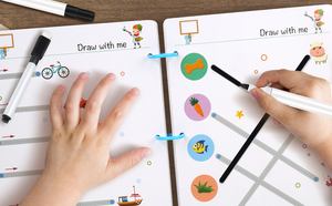 Trẻ em Bút Chì Kiểm soát truy tìm bảng tính cho trẻ em mẫu thư thực hành chữ viết tay học tập với lau sạch bút cuốn sách sạch - Product Image 3