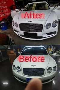 Kit carrosserie pour remplacer l'ancien par un nouveau pare-chocs de phare Grille d'aile pour Bentley Continental Flying Spur 2008-2013 upgrade 2016-2018 - Product Image 3