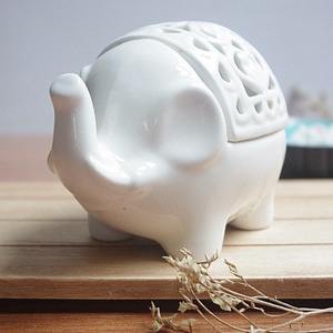 Besrcera Nhà Máy Trực Tiếp Tùy Chỉnh Ít Voi Gốm Người Giữ Ngọn Nến Trang Trí Hương Thơm Trà Gốm Ánh Sáng Chủ Trang Trí Nội Thất - Product Image 6