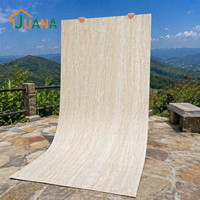 Panel Dinding Batu Lunak 600x1200mm Tampilan Travertine untuk Desain Dekorasi Dinding Kamar Mandi