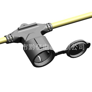 Europen Standard Power Cord T Type Splitter 230V IP44 Waterproof <b>Extension</b> Socket With Grounding Plastic Material - Product Image 5