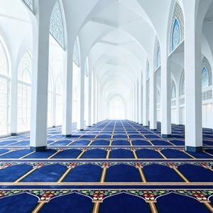 Tappeto da Preghiera per Moschea a Tutta Parete, Design Geometrico ad Arco Simmetrico, Impermeabile e Antimuffa per <span class=keywords><strong>Sala</strong></span> di Preghiera dell'Accademia Islamica - Product Image 3