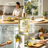 Huile Essentielle de Myrte Citronné Premium 100% Pure et Naturelle pour l'Aromathérapie, les Soins de la Peau, la Fabrication de Bougies et de Savons, Marque Privée OEM