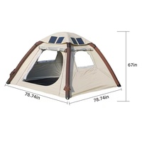 Tente solaire gonflable automatique à panneaux monocristallins avec polyester 210T 120W