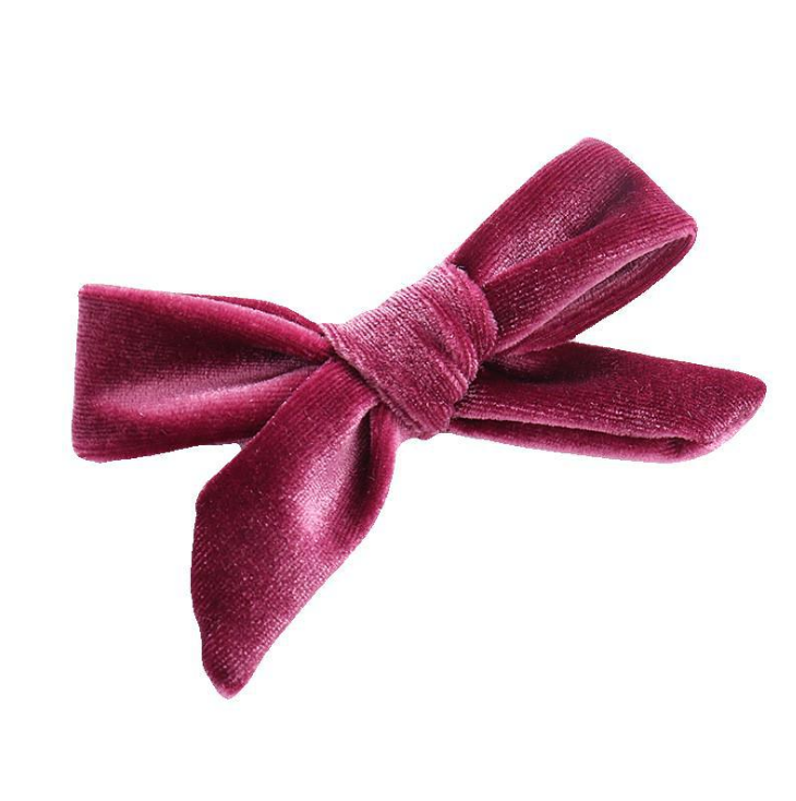 Оптовая продажа, детские заколки для волос с бантом, бархатные аксессуары для волос ручной работы для девочек
