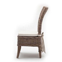 Chaise de salle à manger en osier de haute qualité, mobilier de maison avec coussin pour salle à manger de Cirebon indonésie