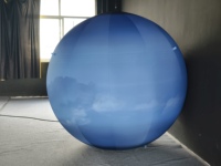 Décorations de Noël sur le thème de l'espace : Grands modèles de planètes gonflables avec souffleur, en PVC Oxford, style boule, petites décorations de planètes