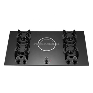 Vidrio superior de 90cm de ancho, 4 de <span class=keywords><strong>gas</strong></span>, 1 <span class=keywords><strong>estufa</strong></span> <span class=keywords><strong>eléctrica</strong></span> híbrida, 1 cocina combinada, SGE59002 - Product Image 3