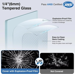 Cabine de douche moderne entièrement fermée et étanche avec portes coulissantes doubles en verre trempé transparent, salle de bain sur mesure - Product Image 6
