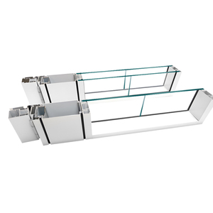 Nhôm khung Panorama văn phòng kính phân vùng chống cháy hấp thụ âm thanh bền freestanding tường dày - Product Image 4