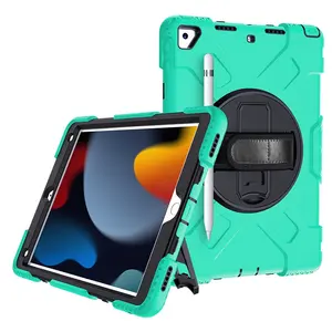 Shockproof Rugged Hybrid TPU Tablet Case For IPad 10th Generation 10.9 Inch 2022 Bumper Clear Cover With Shoulder Strap Stand