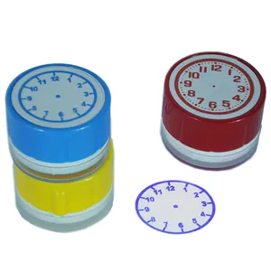 Cartoon Teaching Patroon Hand Account Lichtgevoelige Klok Flash Stempel