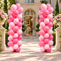 Support de ballons d'anniversaire autoportant, colonne de ballons, décoration de toile de fond de fête, tour de ballons au sol, présentoir d'entrée d'événement