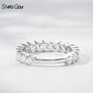 แหวนทองคำแท้ 18K StarsGem ประดับเพชรเม็ดเดี่ยวทรงมาร์คีส์ 1.72 กะรัต (2.5*4 มม.) เพาะเลี้ยงในห้องปฏิบัติการ สี DEF ความสะอาดระดับ VS ดีไซน์คลาสสิกสำหรับทั้งชายและหญิง ชุบโรเดียมแบบเต็มวง - Product Image 5