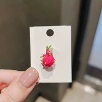 Broche en alliage plaqué argent personnalisée pour enfants, série fruits glacés, mini badge, bouton de col, design broche, anti-exposition, châle