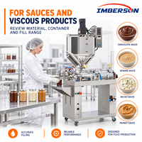 Machine de remplissage et de mélange pneumatique sur pied haute précision à chauffage intégré pour bouteilles en plastique/verre, sauces sucrées, sauces chili, sauces arachides