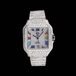 นาฬิกาโมอิสซาไนต์แบบ Iced Out ผ่านการทดสอบ<span class=keywords><strong>เพชร</strong></span> ชุบทอง ความใส <span class=keywords><strong>VVS</strong></span> ระบบอัตโนมัติ กันน้ำ - Product Image 1