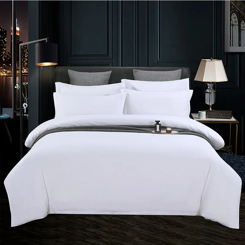 Yeni ürün fikirleri pamuk yatak çarşafı nevresim yatak örtüsü seti ev tekstili keten otel beyaz yatak takımları toptan fiyat ile