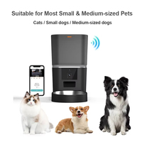 Distributeur automatique de nourriture pour animaux de compagnie, grand volume 6L, moderne, pour chiens et chats, avec application mobile WiFi, caméra, écran LCD, télécommande, puce électronique