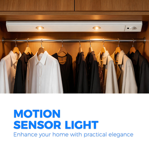 Éclairage <span class=keywords><strong>sous</strong></span>-armoire intérieur, détecteur de mouvement, veilleuse, profil en aluminium, bande lumineuse <span class=keywords><strong>LED</strong></span> sans fil pour <span class=keywords><strong>cuisine</strong></span>, placard - Product Image 2