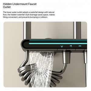 Robinet de douche mural à touches de piano LED, à vente chaude, avec valve en céramique, adapté aux hôtels et aux appartements - Product Image 5