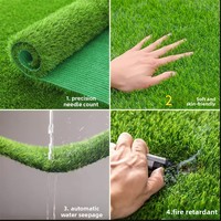 Tapis de gazon artificiel en plastique haute densité, doux, imperméable, écologique, style pastoral, pour l'aménagement paysager extérieur et les balcons