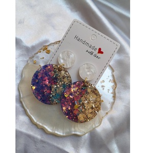 Pendientes de Resina Hechos a Mano de Moda, Estilo Artístico Ligero, Perfectos para Uso Diario y Moda Atrevida - Product Image 1