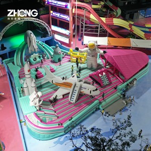 Lâu Đài nghịch ngợm trong nhà/ngoài trời trẻ em 'công viên giải trí mô hình bơm hơi Trampoline trượt hồ bơi kết hợp sản xuất kidsren của - Product Image 6