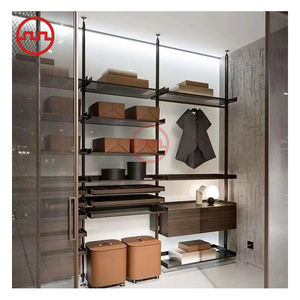 Bibliothèque ouverte multicouche au design moderne personnalisé avec poteau en aluminium et cadre en métal pour <span class=keywords><strong>meubles</strong></span> de maison pour le salon - Product Image 3