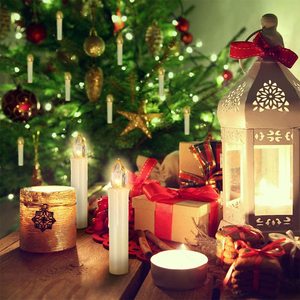Bougies <span class=keywords><strong>LED</strong></span> avec télécommande sans fil, <span class=keywords><strong>flamme</strong></span> <span class=keywords><strong>vacillante</strong></span>, idéal pour noël, 12 pièces - Product Image 5
