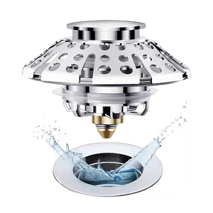 Siphon d'évier en acier inoxydable 304 avec filtre anti-odeur pop-up pour salle de bain, cuisine et toilettes - Product Image 1