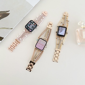 <span class=keywords><strong>Bracelet</strong></span> en métal en acier inoxydable pour femmes de style nouveau avec <span class=keywords><strong>bracelet</strong></span> de montre en perles pour <span class=keywords><strong>Apple</strong></span> <span class=keywords><strong>Watch</strong></span> Ultra 38mm 40mm 49mm 11 10 9 8 7 6 5 <span class=keywords><strong>SE</strong></span> - Product Image 1
