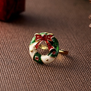 Bagues <span class=keywords><strong>de</strong></span> Noël pour femmes, bijoux <span class=keywords><strong>de</strong></span> doigt mignons et tendance, or, arbre, <span class=keywords><strong>flocon</strong></span> <span class=keywords><strong>de</strong></span> <span class=keywords><strong>neige</strong></span>, Père Noël - Product Image 5