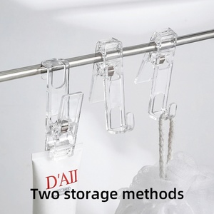 Multifunctional Plastic <b>Clip</b> Hangers Wall-Mounted Coat <b>Hooks</b> & Rails for Cloths - Product Image 2
