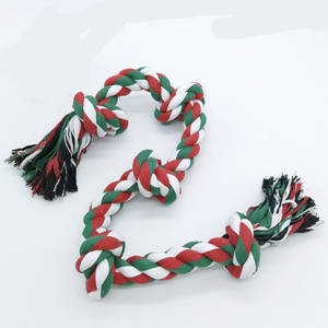 Mainan Tali Kunyah Anjing Five Knots, Mainan Tali Katun Kokoh untuk Pengunyah Agresif, Mainan Tarik Tali Interaktif untuk Anjing Pembersih Gigi - Product Image 2