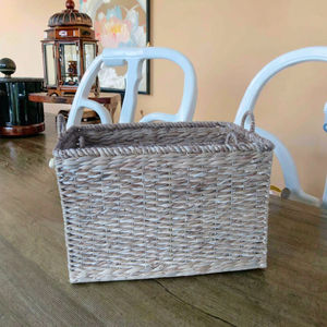 Vente en gros de panier tissé durable en jacinthe d'eau fait à la main panier d'organisation d'énergie naturelle du Vietnam - Product Image 4