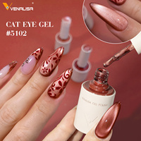 Approvisionnement direct usine VENALISA 10ml Vernis gel UV sans HEMA ni TPO, Base et Top Coat Trempé Sans Résidu, Vernis Gel Base Effet Œil de Chat