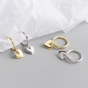 Merryshine <span class=keywords><strong>oro</strong></span> placcato S925 argento Sterling Fine piccolo cuore <span class=keywords><strong>orecchini</strong></span> a bottone <span class=keywords><strong>per</strong></span> donna e ragazza - Product Image 4