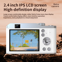 Appareil photo numérique portable avec flash LED, 48MP, 1080P, zoom 16X, autofocus, écran 2,4 pouces, appareil photo compact pour voyages et vlogs