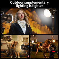 Lampes vidéo ZU-80 80W, lumière portable d'extérieur pour selfie, éclairage COB haute puissance pour vlog, température de couleur réglable