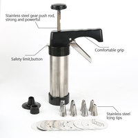 Ensemble de pistolet à biscuits en acier inoxydable avec 13 disques et 8 glaçage, 22 pièces, outils de décoration de biscuits, Spritz
