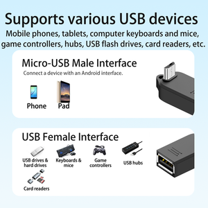 Adaptador USB2.0 OTG de 480 Mbps con Carga Rápida, Micro Macho <span class=keywords><strong>a</strong></span> USB <span class=keywords><strong>A</strong></span> Hembra, Convertidor de 5 V 1 <span class=keywords><strong>A</strong></span> para <span class=keywords><strong>MP3</strong></span>, Tablet, Cámara, Videojuegos - Product Image 4