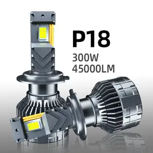 POPNOW P18 lampu depan LED Terbaik 300W lampu depan LED H11 H4 H7 mobil lampu LED 12V 45000lm Aksesori Mobil untuk bmw audi