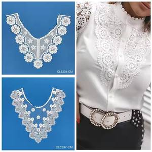 Adorno de encaje <span class=keywords><strong>con</strong></span> lazo de perla, cuello en V, bordado decorativo, moda DIY, costura, vestido Cheongsam, disfraz de actuación, accesorios de ropa - Product Image 2