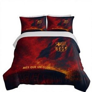 <span class=keywords><strong>Housse</strong></span> <span class=keywords><strong>de</strong></span> <span class=keywords><strong>couette</strong></span> et taies d'oreiller en polyester imprimées numériquement, drapeaux nationaux, emblèmes, douces, respectueuses <span class=keywords><strong>de</strong></span> la peau, personnalisables - Product Image 1