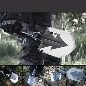 Pelle pliante multifonction robuste en acier de qualité industrielle, outil de survie avec manche télescopique pour accessoires de chasse - Product Image 5