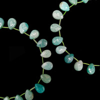 13X18mm naturel à facettes vert Amazonite goutte de pluie larme entretoises de pierres précieuses perles en vrac pour collier à faire soi-même entretoise à facettes bijoux