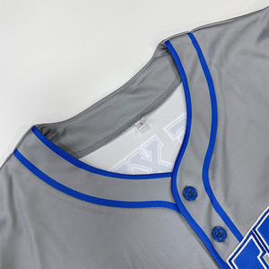 Jersey transpirable de poliéster de alta calidad unisex al por mayor, nuevo diseño personalizado, técnica de sublimación para béisbol de talla grande - Product Image 3