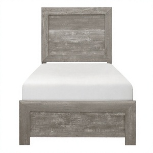 Lit plateforme personnalisable de luxe pour chambre d'hôtel, taille double, design rustique en bois massif - Cadre de lit en bois durable - Product Image 2